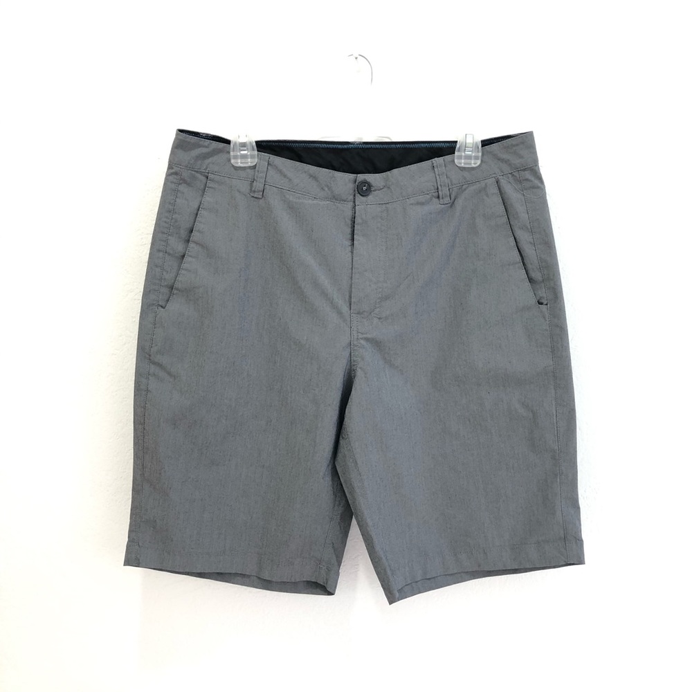 Burnside Gray Flat Front 10” Shorts